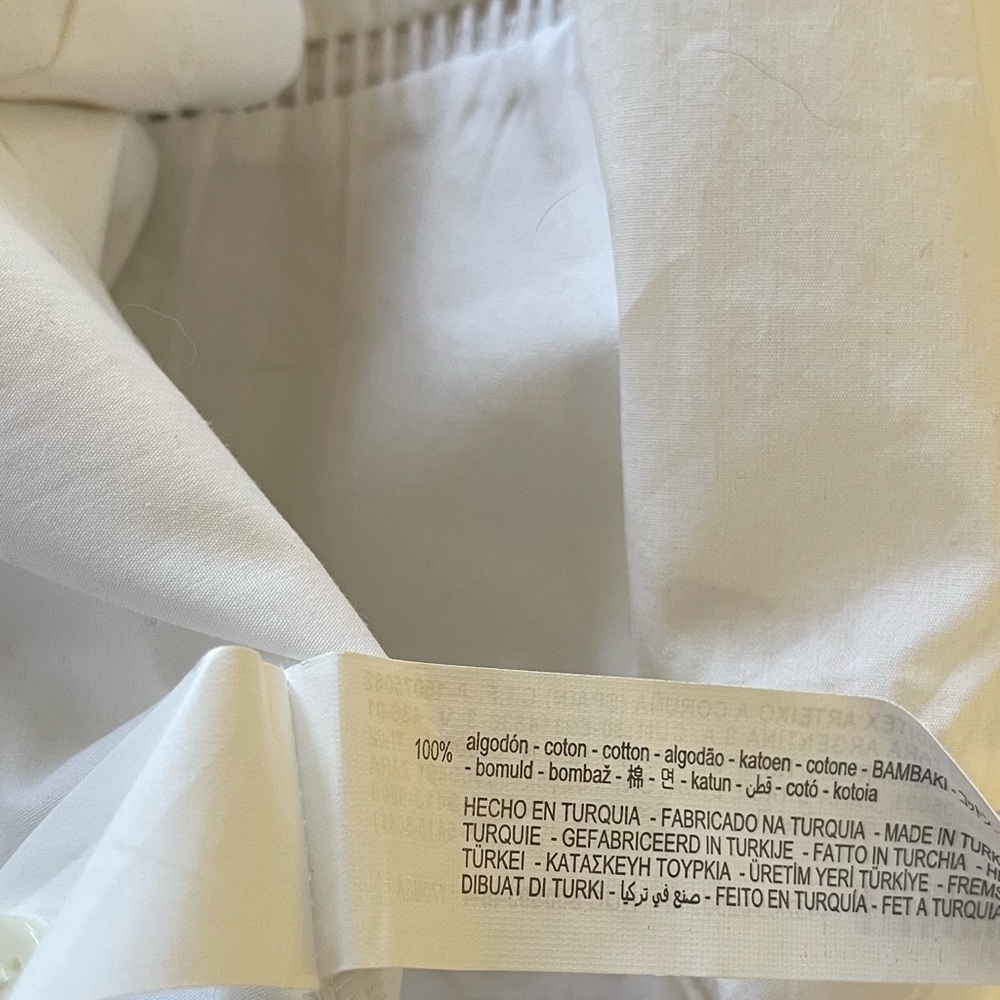 Zara Oversized White Poplin Shirt with Voluminous Sleeves, Size M - Picture 9 of 9